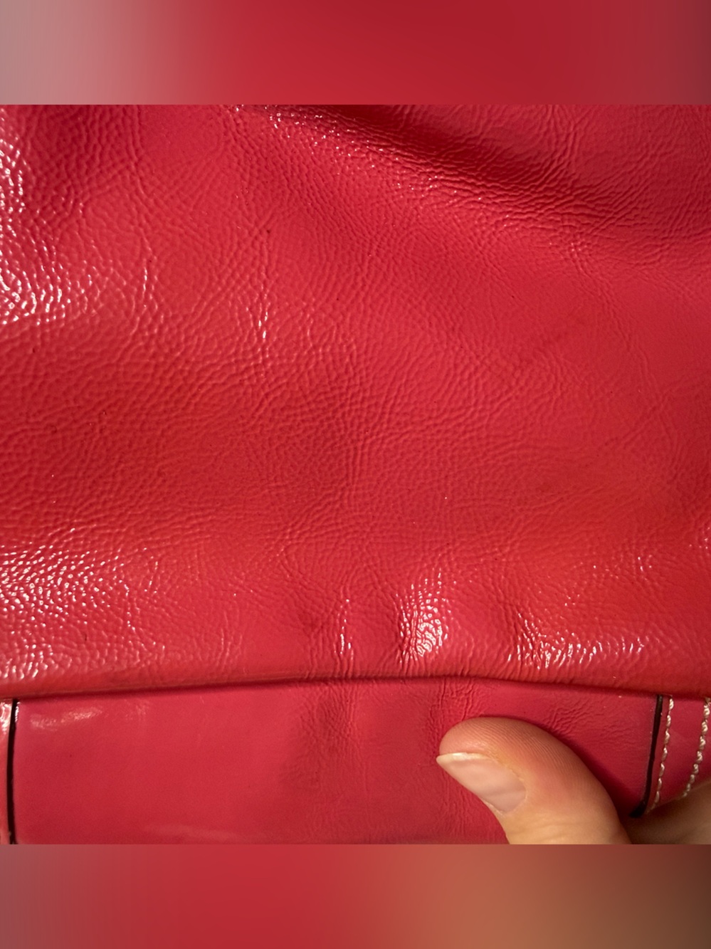 🩷Coach F13761 Hot Pink Patent Leather Tote Bag🩷 with Charm 🔥COA included - Picture 15 of 16